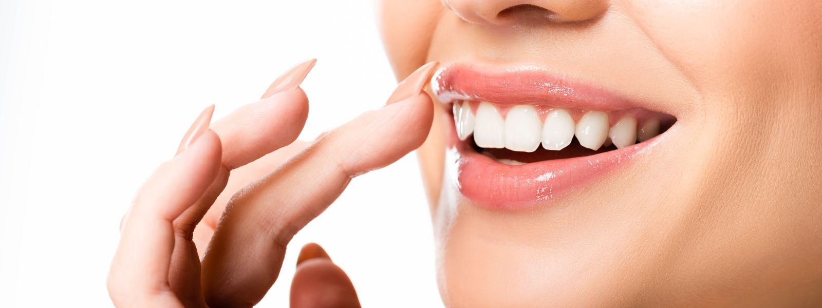 Girl with pretty teeth smiling