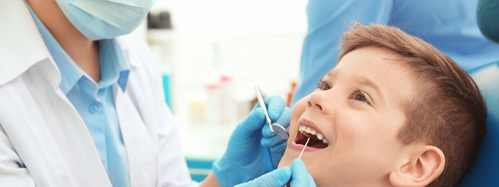 Happy kid at dental